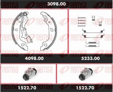 Remsa 3098.00 - Комплект спирачна челюст vvparts.bg