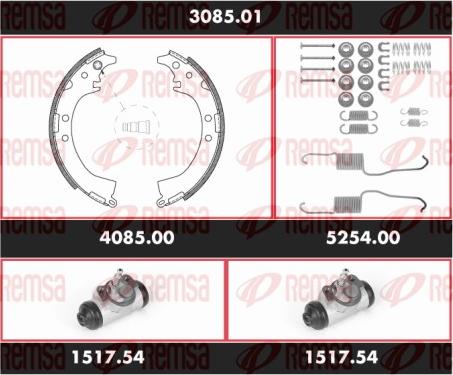 Remsa 3085.01 - Комплект спирачна челюст vvparts.bg