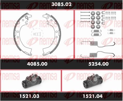 Remsa 3085.02 - Комплект спирачна челюст vvparts.bg