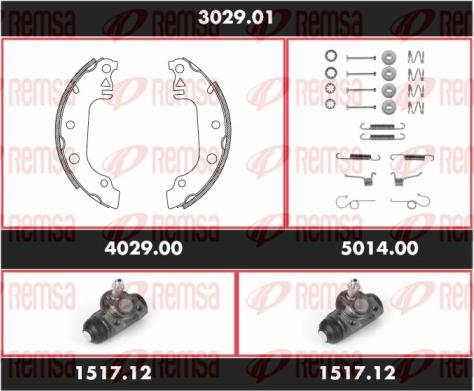 Remsa 3029.01 - Комплект спирачна челюст vvparts.bg