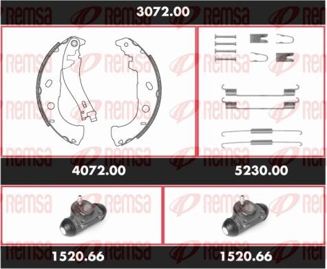 Remsa 3072.00 - Комплект спирачна челюст vvparts.bg