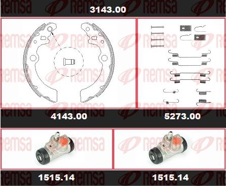 Remsa 3143.00 - Комплект спирачна челюст vvparts.bg