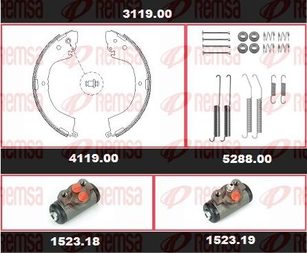 Remsa 3119.00 - Комплект спирачна челюст vvparts.bg