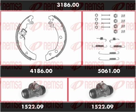 Remsa 3186.00 - Комплект спирачна челюст vvparts.bg