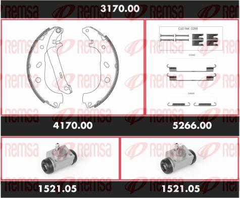 Remsa 3170.00 - Комплект спирачна челюст vvparts.bg