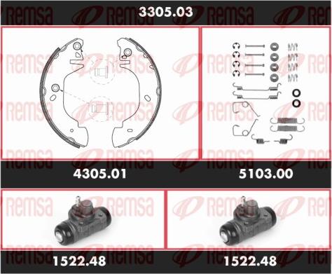 Remsa 3305.03 - Комплект спирачна челюст vvparts.bg