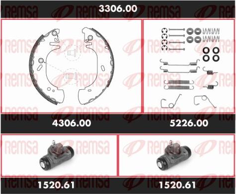 Remsa 3306.00 - Комплект спирачна челюст vvparts.bg