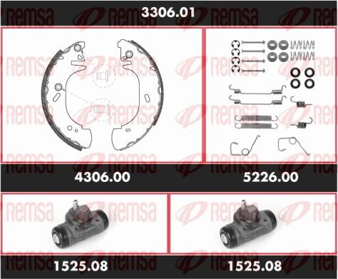 Remsa 3306.01 - Комплект спирачна челюст vvparts.bg