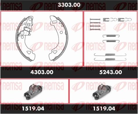 Remsa 3303.00 - Комплект спирачна челюст vvparts.bg