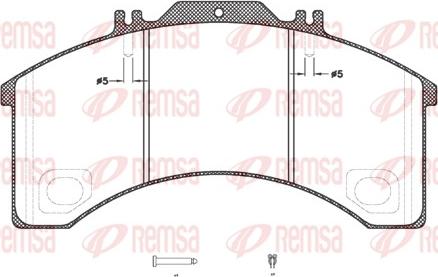 Remsa JCA 498.30 - Комплект спирачно феродо, дискови спирачки vvparts.bg