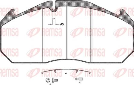 Remsa JCA 506.31 - Комплект спирачно феродо, дискови спирачки vvparts.bg