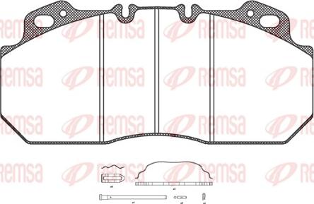 Remsa JCA 622.30 - Комплект спирачно феродо, дискови спирачки vvparts.bg