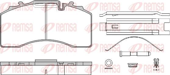 Remsa JCA 1416.80 - Комплект спирачно феродо, дискови спирачки vvparts.bg