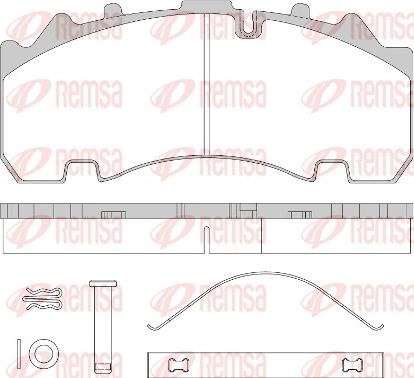 Remsa JCA 1554.80 - Комплект спирачно феродо, дискови спирачки vvparts.bg