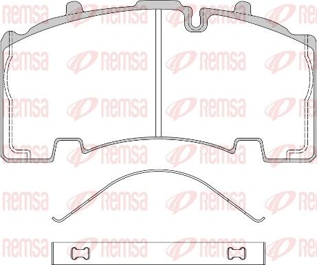 Remsa JCA 1555.00 - Комплект спирачно феродо, дискови спирачки vvparts.bg