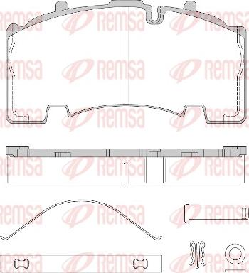 Remsa JCA 1555.80 - Комплект спирачно феродо, дискови спирачки vvparts.bg