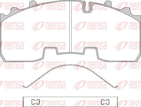 Remsa JCA 1556.00 - Комплект спирачно феродо, дискови спирачки vvparts.bg