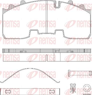 Remsa JCA 1556.80 - Комплект спирачно феродо, дискови спирачки vvparts.bg