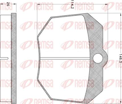 Remsa JCA 1014 - Комплект спирачно феродо, дискови спирачки vvparts.bg