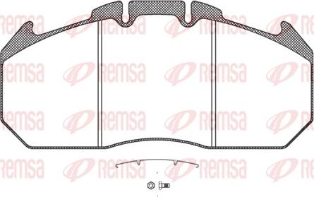 Remsa JCA 1034.30 - Комплект спирачно феродо, дискови спирачки vvparts.bg