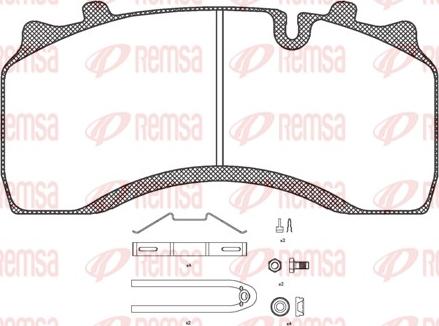 Remsa JCA 1032.30 - Комплект спирачно феродо, дискови спирачки vvparts.bg