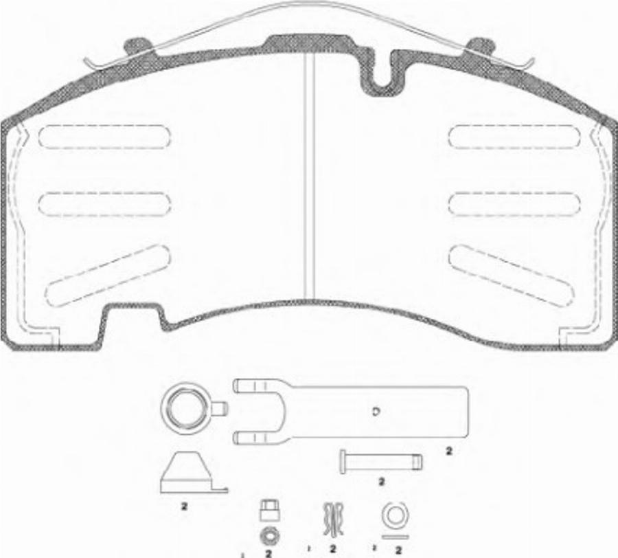 Remsa JCA 1074.80 - Комплект спирачно феродо, дискови спирачки vvparts.bg