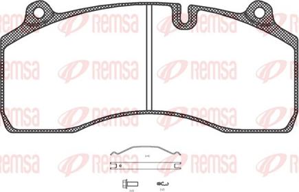 Remsa JCA 1306.00 - Комплект спирачно феродо, дискови спирачки vvparts.bg