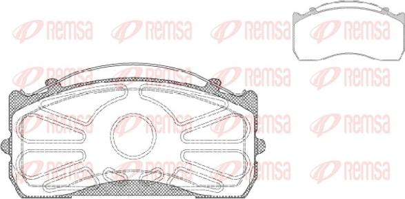 Remsa JCA 815.00 - Комплект спирачно феродо, дискови спирачки vvparts.bg