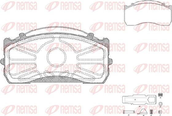 Remsa JCA 815.80 - Комплект спирачно феродо, дискови спирачки vvparts.bg