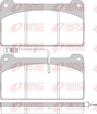 Remsa JCA 823.40 - Комплект спирачно феродо, дискови спирачки vvparts.bg