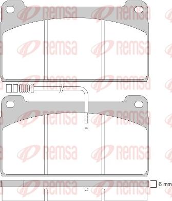 Remsa JCA 823.41 - Комплект спирачно феродо, дискови спирачки vvparts.bg