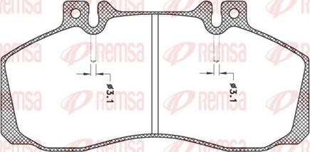 Remsa JCA 245.00 - Комплект спирачно феродо, дискови спирачки vvparts.bg