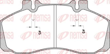 Remsa JCA 245.20 - Комплект спирачно феродо, дискови спирачки vvparts.bg