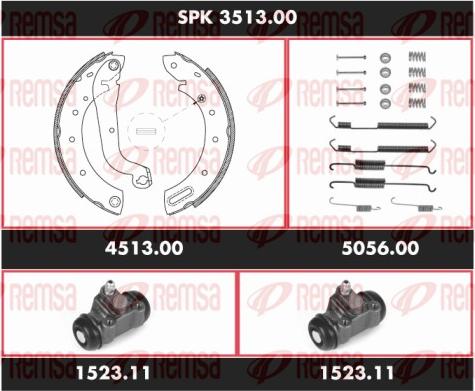 Remsa SPK 3513.00 - Комплект спирачна челюст vvparts.bg