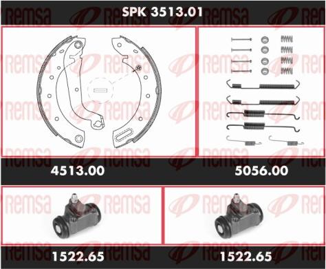 Remsa SPK 3513.01 - Комплект спирачна челюст vvparts.bg