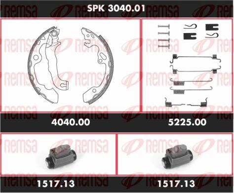 Remsa SPK 3040.01 - Комплект спирачна челюст vvparts.bg