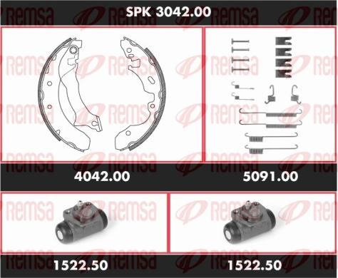 Remsa SPK 3042.00 - Комплект спирачна челюст vvparts.bg