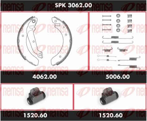 Remsa SPK 3062.00 - Комплект спирачна челюст vvparts.bg