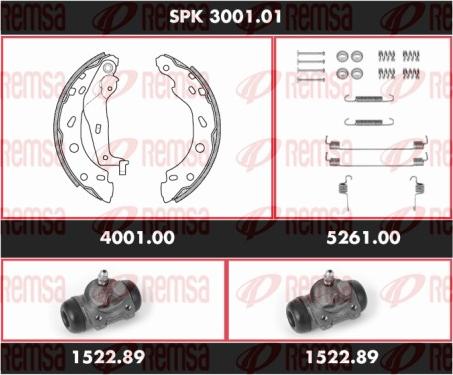 Remsa SPK 3001.01 - Комплект спирачна челюст vvparts.bg