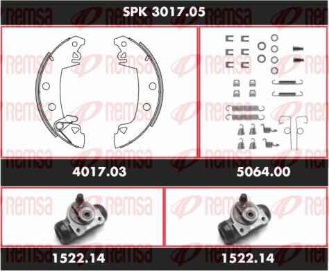 Remsa SPK 3017.05 - Комплект спирачна челюст vvparts.bg