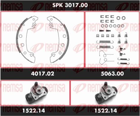 Remsa SPK 3017.00 - Комплект спирачна челюст vvparts.bg