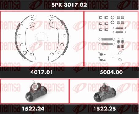 Remsa SPK 3017.02 - Комплект спирачна челюст vvparts.bg