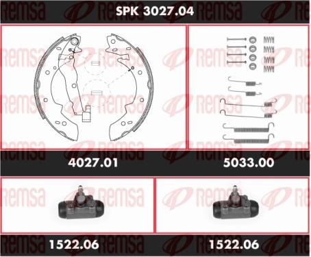 Remsa SPK 3027.04 - Комплект спирачна челюст vvparts.bg