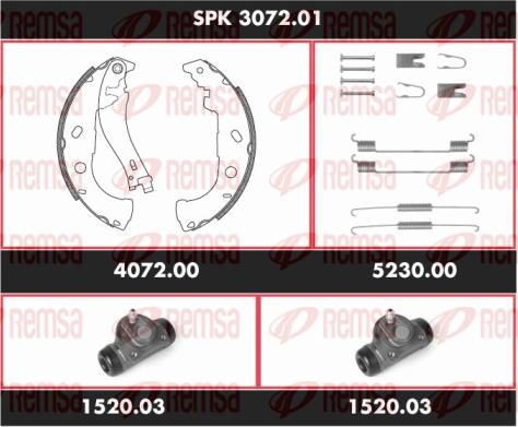 Remsa SPK 3072.01 - Комплект спирачна челюст vvparts.bg