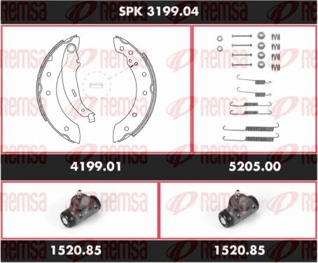 Remsa SPK 3199.04 - Комплект спирачна челюст vvparts.bg