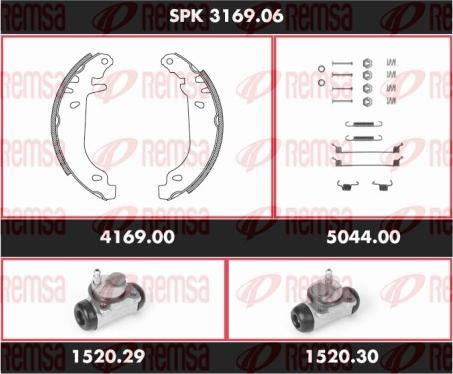 Remsa SPK 3169.06 - Комплект спирачна челюст vvparts.bg