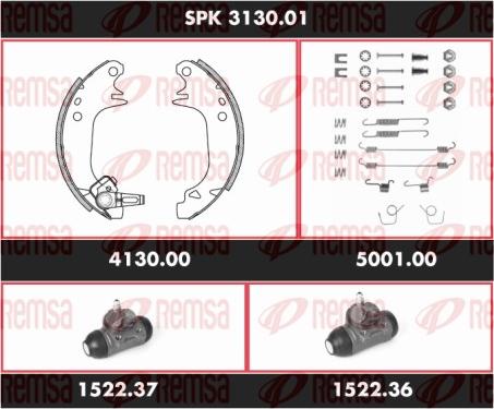 Remsa SPK 3130.01 - Комплект спирачна челюст vvparts.bg