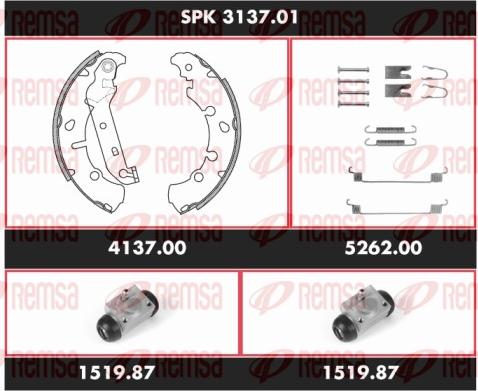 Remsa SPK 3137.01 - Комплект спирачна челюст vvparts.bg