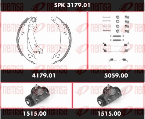 Remsa SPK 3179.01 - Комплект спирачна челюст vvparts.bg