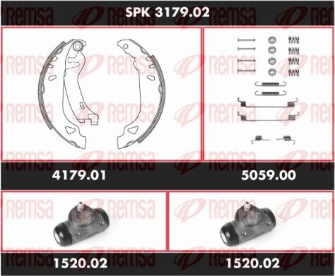 Remsa SPK 3179.02 - Комплект спирачна челюст vvparts.bg